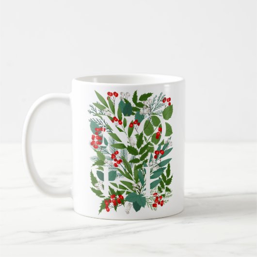 WEIHNACHTEN Greenery Berries Weihnachten Kaffeetasse (Links)