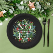 WEIHNACHTEN Greenery Christmas Black Pappteller
