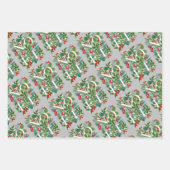 WEIHNACHTEN Greenery und Berries Weihnachten Geschenkpapier Set (Vorderseite 3)