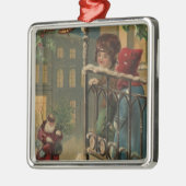 Weihnachten GreetingKids, das Sankt aufpasst Ornament Aus Metall (Links)
