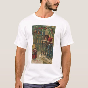 Weihnachten GreetingKids, das Sankt aufpasst T-Shirt