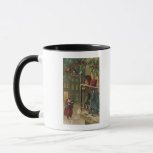 Weihnachten GreetingKids, das Sankt aufpasst Tasse