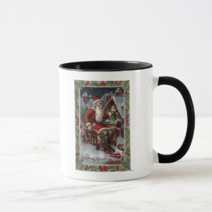 Weihnachten GreetingSanta auf Pferdeschlitten Tasse