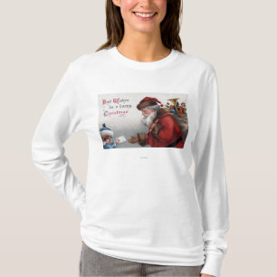 Weihnachten GreetingSanta, das Buchstaben erhält T-Shirt