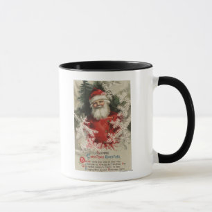 Weihnachten GreetingSanta in den weißen Tasse
