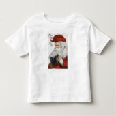 Weihnachten GreetingSanta mit Ferngläsern Kleinkind T-shirt (Vorderseite)