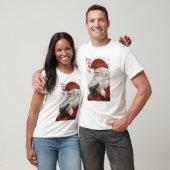 Weihnachten GreetingSanta mit Ferngläsern T-Shirt (Unisex)