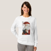 Weihnachten GreetingSanta mit Ferngläsern T-Shirt (Vorne ganz)