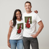 Weihnachten GreetingSanta mit hölzernem Pferd T-Shirt (Unisex)