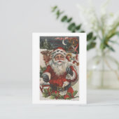 Weihnachten GreetingSanta mit Rotwild und Kindern (Stehend Vorderseite)