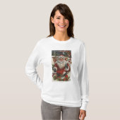 Weihnachten GreetingSanta mit Rotwild und Kindern T-Shirt (Vorne ganz)