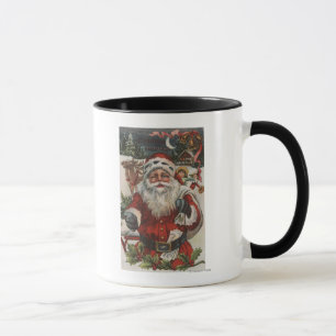 Weihnachten GreetingSanta mit Rotwild und Kindern Tasse