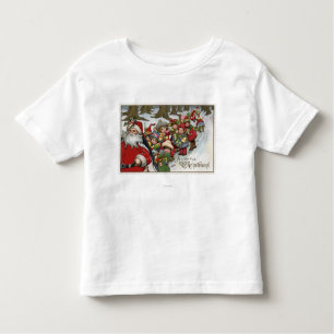 Weihnachten GreetingSanta und Helfer Kleinkind T-shirt
