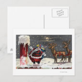 Weihnachten GreetingSanta und Kamin (Vorne/Hinten)