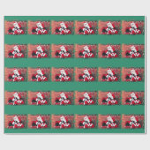 Weihnachten - Grenzcollie - drehen Sie um Geschenkpapier (Flach)