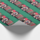 Weihnachten - Grenze Terrier - Reagan Geschenkpapier (Ecke)