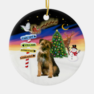 Weihnachten - Grenzschutz Keramikornament