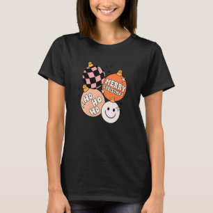 Weihnachten Groovy Ornamente Süße Xmas Familie Pas T-Shirt