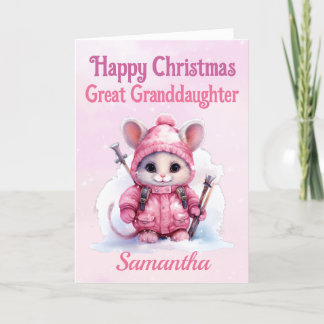 Weihnachten Große Enkeltochter Pink Winter Mouse