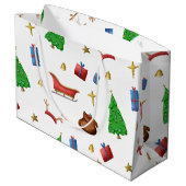 Weihnachten Große Geschenktüte (Rückseite Schrägansicht)