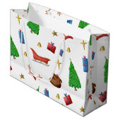 Weihnachten Große Geschenktüte (Vorderseite Schrägansicht)
