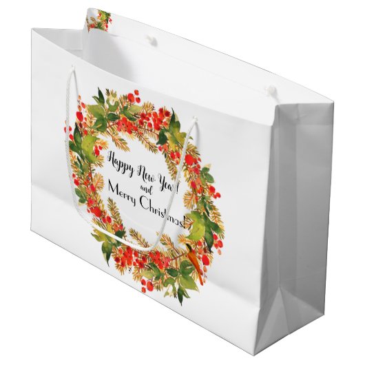 Weihnachten Große Geschenktüte (Vorderseite Schrägansicht)