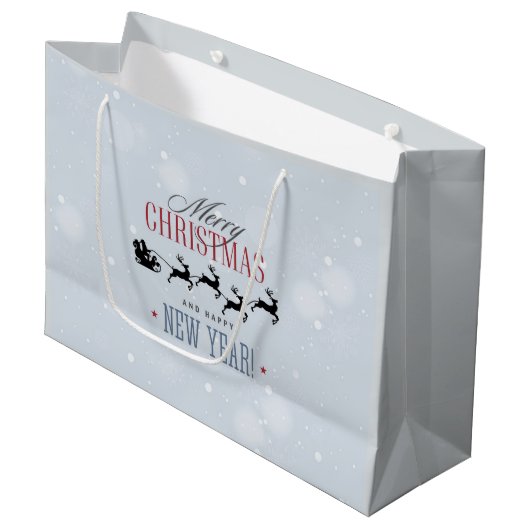 Weihnachten Große Geschenktüte (Vorderseite Schrägansicht)