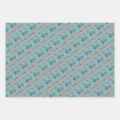 Weihnachten Große niedliche Weihnachtswrapping Pap Geschenkpapier Set (Vorderseite 3)