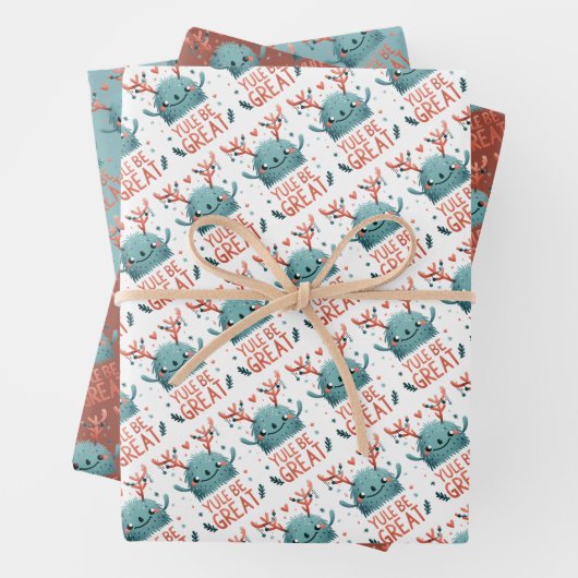 Weihnachten Große niedliche Weihnachtswrapping Pap Geschenkpapier Set (Beispiel)