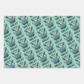 Weihnachten Große niedliche Weihnachtswrapping Pap Geschenkpapier Set (Vorderseite 3)