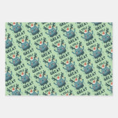 Weihnachten Große niedliche Weihnachtswrapping Pap Geschenkpapier Set (Vorderseite 2)