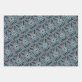 Weihnachten Große niedliche Weihnachtswrapping Pap Geschenkpapier Set (Vorderseite 3)