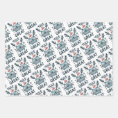 Weihnachten Große niedliche Weihnachtswrapping Pap Geschenkpapier Set (Vorderseite)