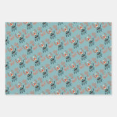 Weihnachten Große niedliche Weihnachtswrapping Pap Geschenkpapier Set (Vorderseite 3)