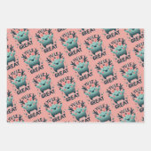 Weihnachten Große niedliche Weihnachtswrapping Pap Geschenkpapier Set (Vorderseite 3)