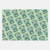 Weihnachten Große niedliche Weihnachtswrapping Pap Geschenkpapier Set (Vorderseite 2)