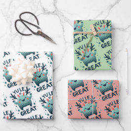Weihnachten Große niedliche Weihnachtswrapping Pap Geschenkpapier Set