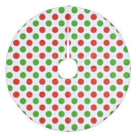 Weihnachten Große Polka Dot Muster Baumrock Fleece Weihnachtsbaumdecke