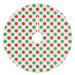 Weihnachten Große Polka Dot Muster Baumrock Fleece Weihnachtsbaumdecke