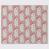 Weihnachten Große Pyrenäen Geschenkpapier (Flach)