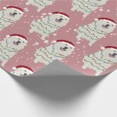 Weihnachten Große Pyrenäen Geschenkpapier (Ecke)