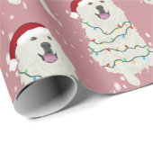 Weihnachten Große Pyrenäen Geschenkpapier (Rolleneckpunkt)