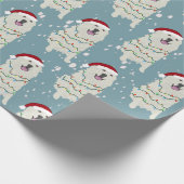 Weihnachten Große Pyrenäen Geschenkpapier (Ecke)