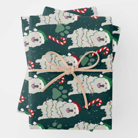 Weihnachten Große Pyrenäen Geschenkpapier Set (Beispiel)