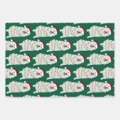 Weihnachten Große Pyrenäen Geschenkpapier Set (Vorderseite 2)