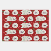 Weihnachten Große Pyrenäen Geschenkpapier Set (Vorderseite 3)