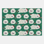Weihnachten Große Pyrenäen Geschenkpapier Set (Vorderseite)