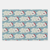 Weihnachten Große Pyrenäen Geschenkpapier Set (Vorderseite 2)