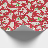 Weihnachten Große Pyrenäen Hunde Geschenkpapier (Ecke)