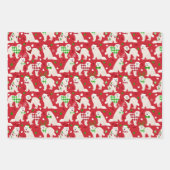 Weihnachten Große Pyrenäen Hunde Geschenkpapier Set (Vorderseite)